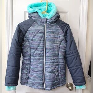 Kids Free Country Size M 10/12 gray/blue Jacket